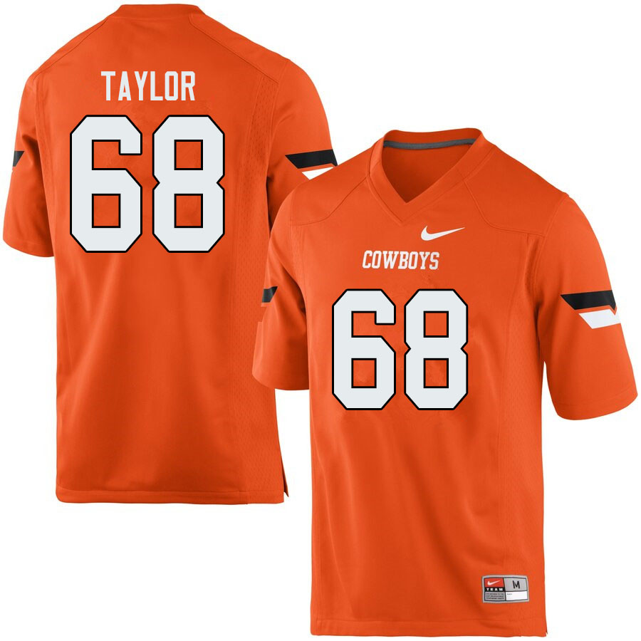 Men #68 Lane Taylor Oklahoma State Cowboys College Football Jerseys Sale-Orange - Click Image to Close
